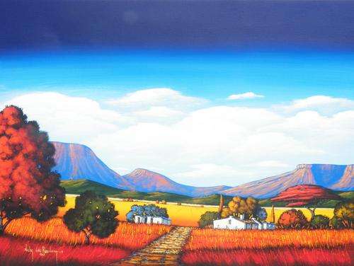 Original painting by Nicky van Rensburg - BIG PAINTING - Landscape - 1000 x 750