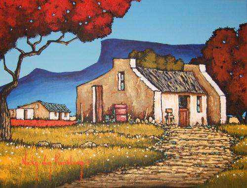 Little House.Original Painting by Nicky van Rensburg.400x300mm.