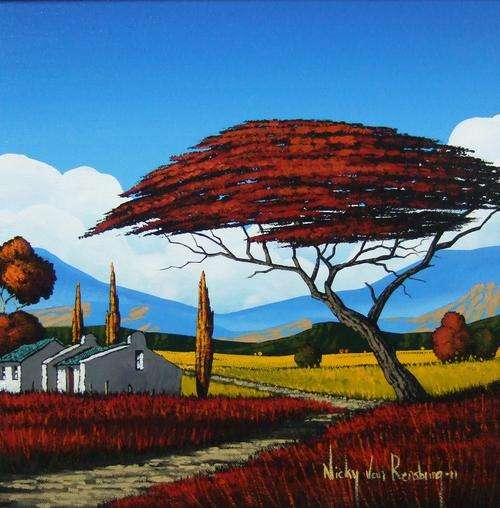 Tree.Original Painting by Nicky van Rensburg.350x350mm