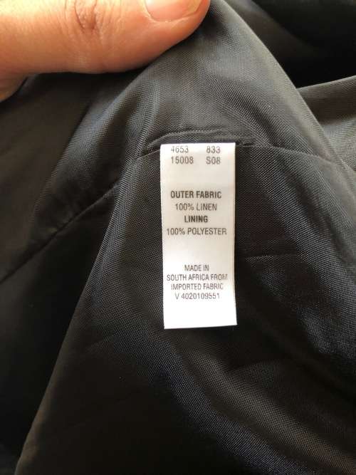 100% Linen Suit size 34 / Black (skirt & waistcoat)