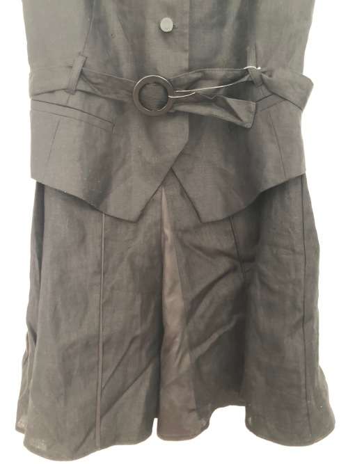100% Linen Suit size 34 / Black (skirt & waistcoat)