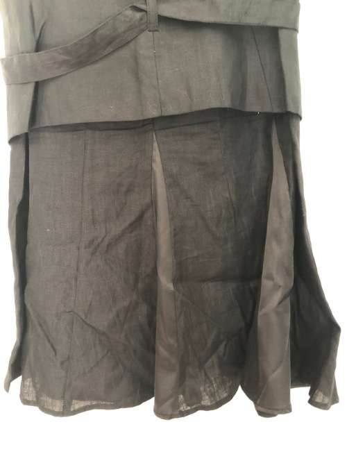 100% Linen Suit size 34 / Black (skirt & waistcoat)