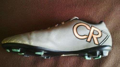 Boys Grey Nike CR7 Mercurial Soccer Boots Size UK 5