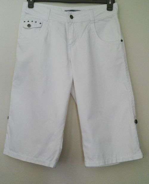 White Denim Shorts By Real Clothing Size 10