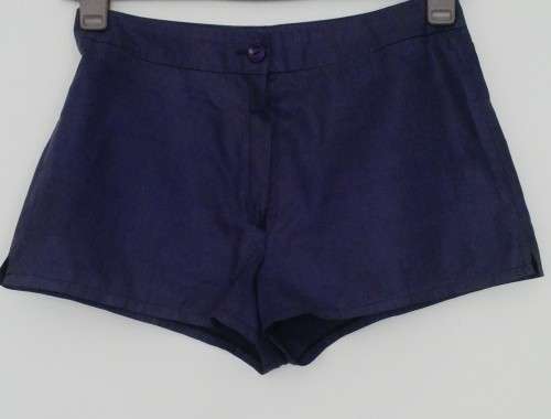 Super short Purple Shorts Raw Silk look Size Small