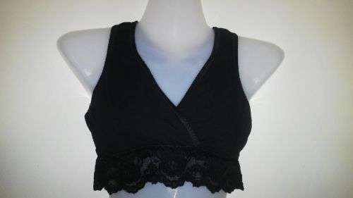 Pretty Black lace Camisole Bra Top Size Small