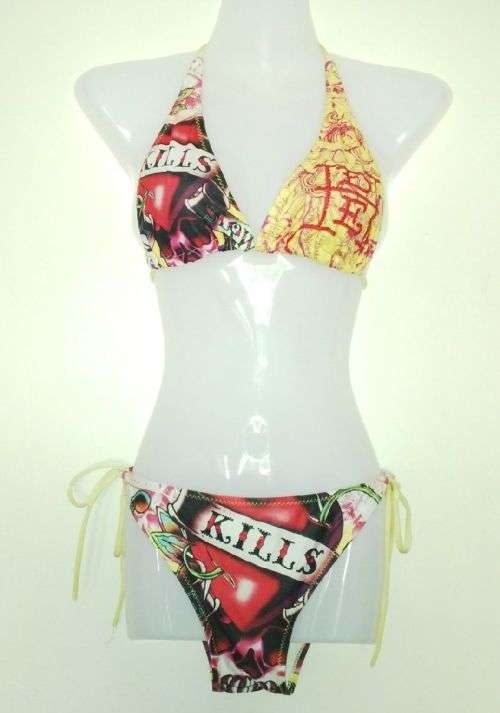 #Summer Halterneck Bikini By Ed Hardy Size Small