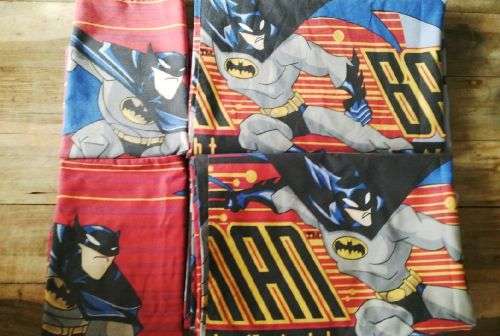 2 x Single Plus Duvet Covers with 2 x Matching Pillow Cases Batman Motif by Woolworths