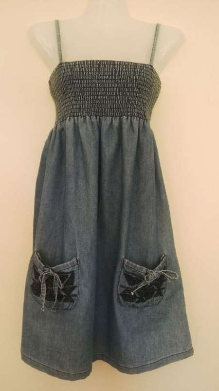 #Summer Cute Denim Dress By Tango Size Small 34