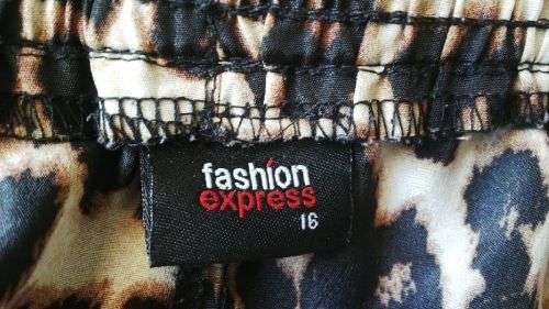 Leopard Print Silky Pants Size 16