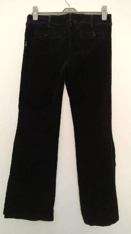 Black Couduroy Flared Jeans with buttons on side of flares Size