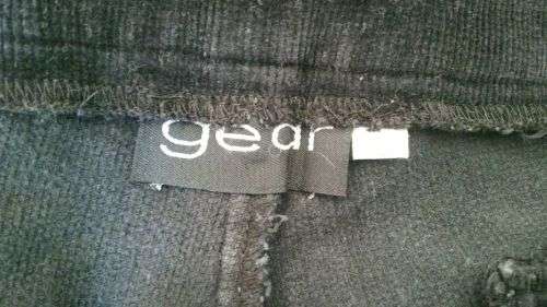 Black Couduroy Flared Jeans with buttons on side of flares Size
