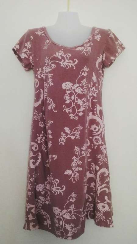 Pink Short Sleeved Dress by purple Daisy Clothing