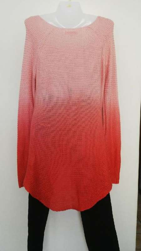 Ombre Jersey from Pink to Orange by Cherokee Size Medium