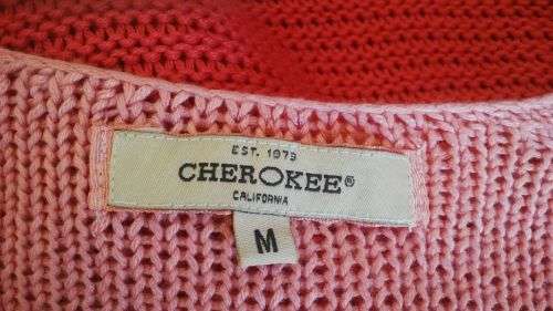 Ombre Jersey from Pink to Orange by Cherokee Size Medium