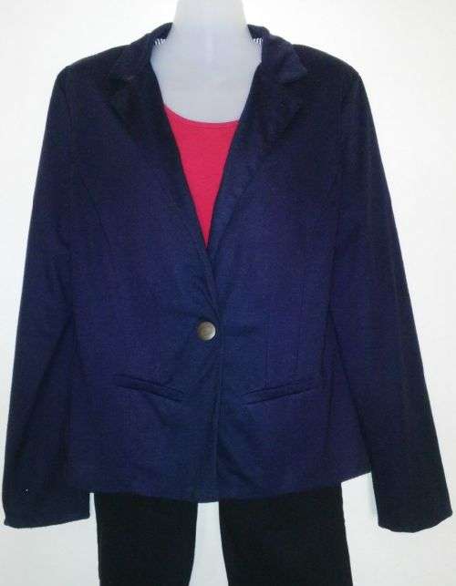 Navy Blue Soft Jacket by Network Size 14