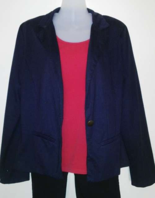 Navy Blue Soft Jacket by Network Size 14