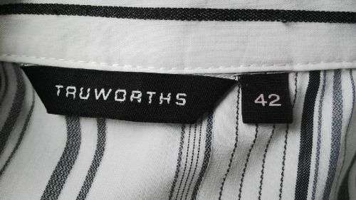 Black and White Wrap Around Shirt by Woolworths Size 42