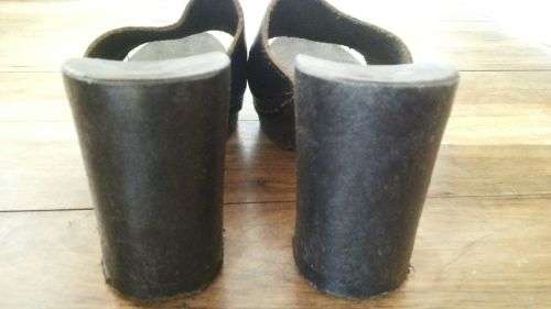 Black Cloggs with Heel Size 8