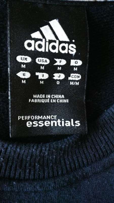 Mens Adidas Sweatshirt in Black and White Size Medium