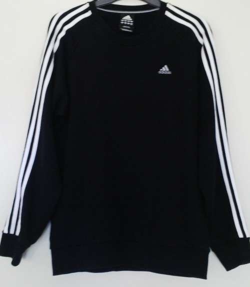 Mens Adidas Sweatshirt in Black and White Size Medium