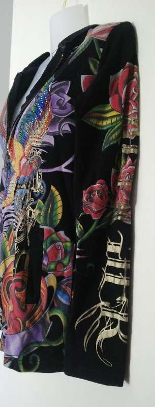 Gorgeous Colourful Hoodie by Christian Audigier Size medium