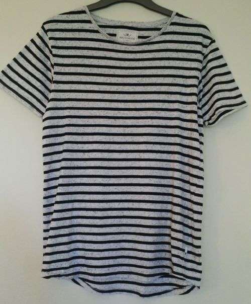 Black and grey striped T shirt By Cotton on "Brunswick" Size Small