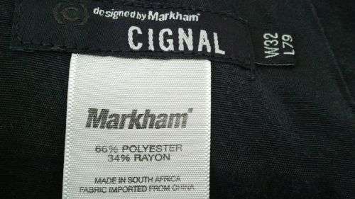 Black Pinstripe Suit Pants 32 inch waist By Markham
