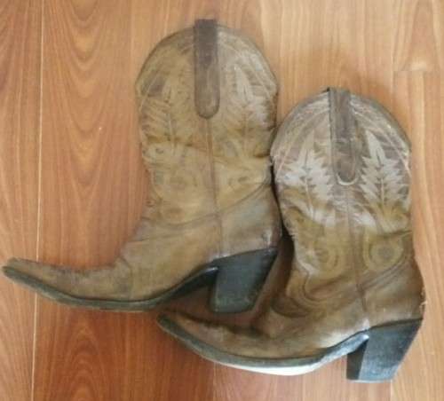 Brown Leather Cowboy Boots Size 6
