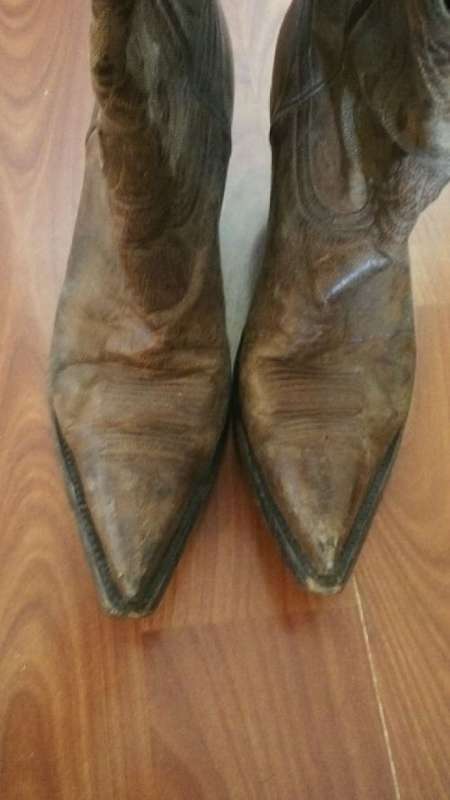 Brown Leather Cowboy Boots Size 6