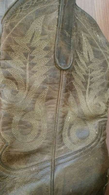Brown Leather Cowboy Boots Size 6