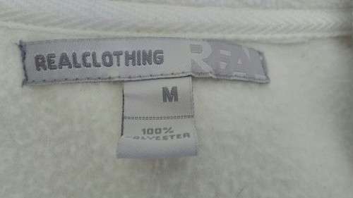 White Half Zip Fleeece by Real Clothing Size Medium