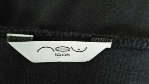 Black Longer length V Neck Top With drawstring Waist Size 18