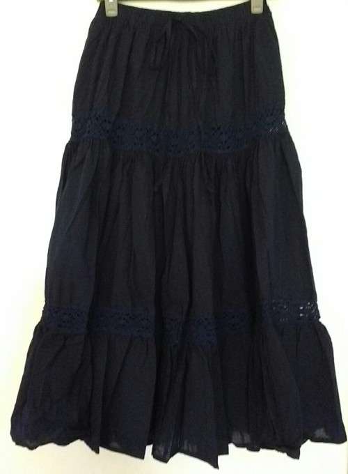 Navy Blue Skirt With Lace detail by Freedom Sise Large
