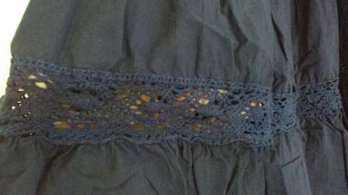 Navy Blue Skirt With Lace detail by Freedom Sise Large