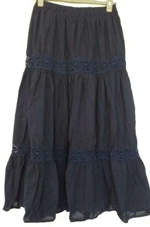 Navy Blue Skirt With Lace detail by Freedom Sise Large