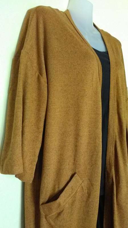 Brown Long LEngth Cardigan By Polo Company Size Large