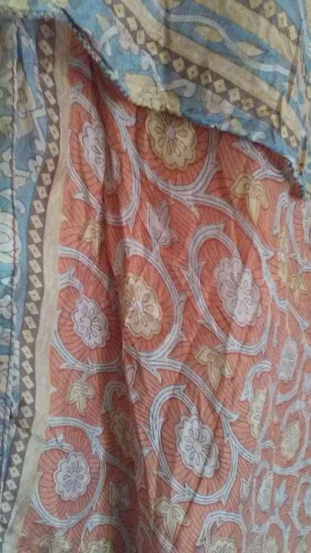 Long Silk Wraparound Skirt