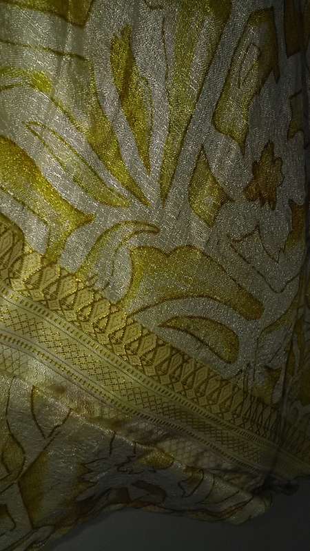 Gold/ yellow  Silky Wraparound Long skirt