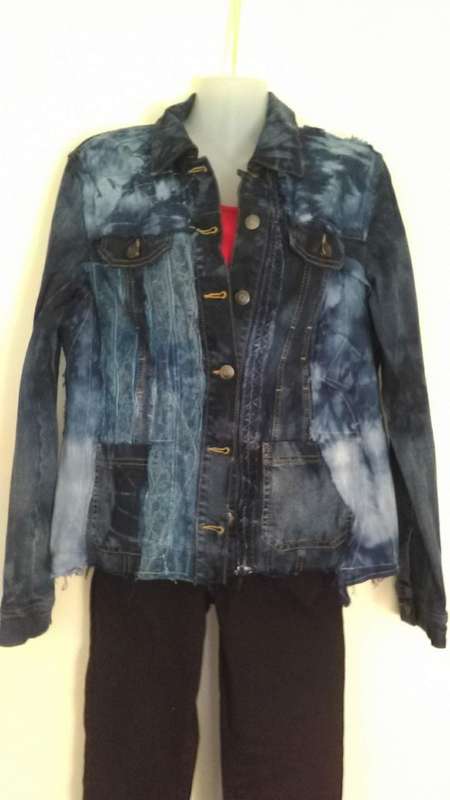 Denim Jacket with Embelishments Size Large