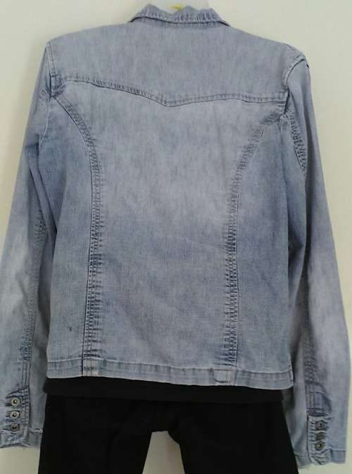 Bleached abd Distressed Denim Jacket Size 12