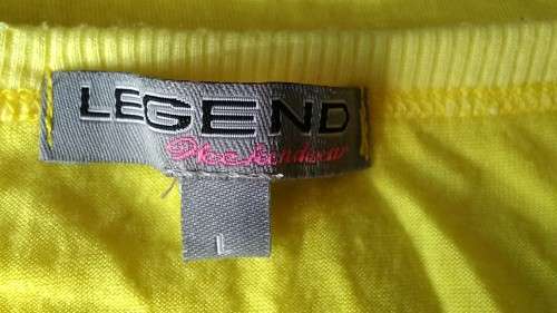 Yellow Sequined Vest Top by Legend Size Large
