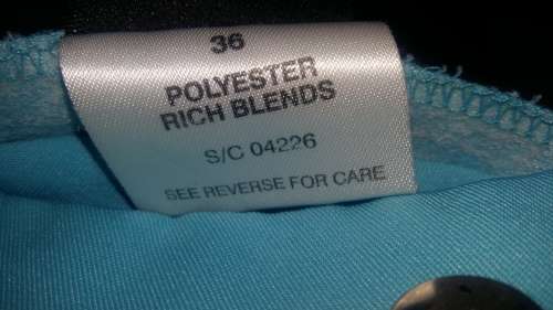 Turquoise Polyester Flared Pants Size 36