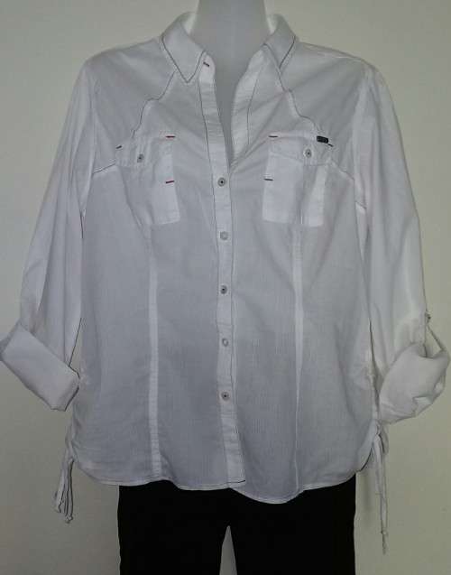 White fitted Shirt by Woolworths Size 14