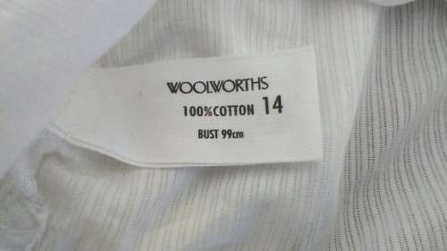 White fitted Shirt by Woolworths Size 14
