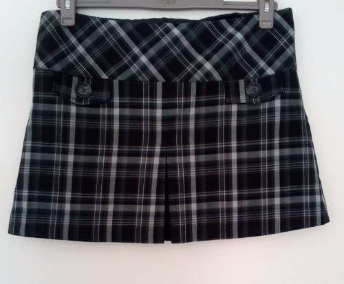 Black and Grey Hipster Mini Skirt Size 12