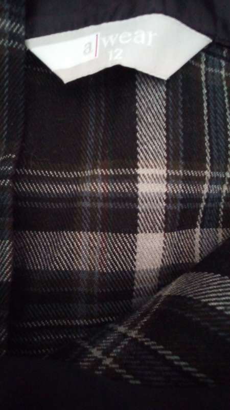 Black and Grey Hipster Mini Skirt Size 12