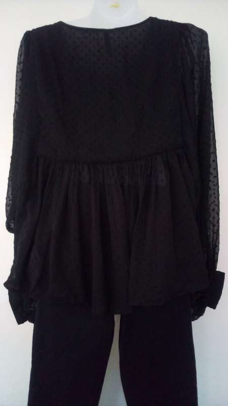 Black top with Embroidery and Sequin detail by The Fix size 12