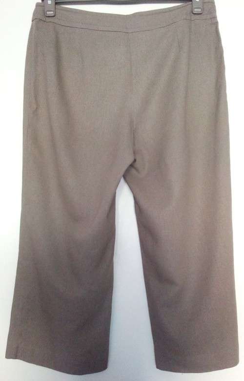 Beige Linen Mix Capri Pants by Woolworths Size 12