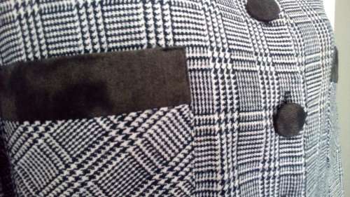 Black and White Light weight Tweed Jacket by David Saunders Size 16